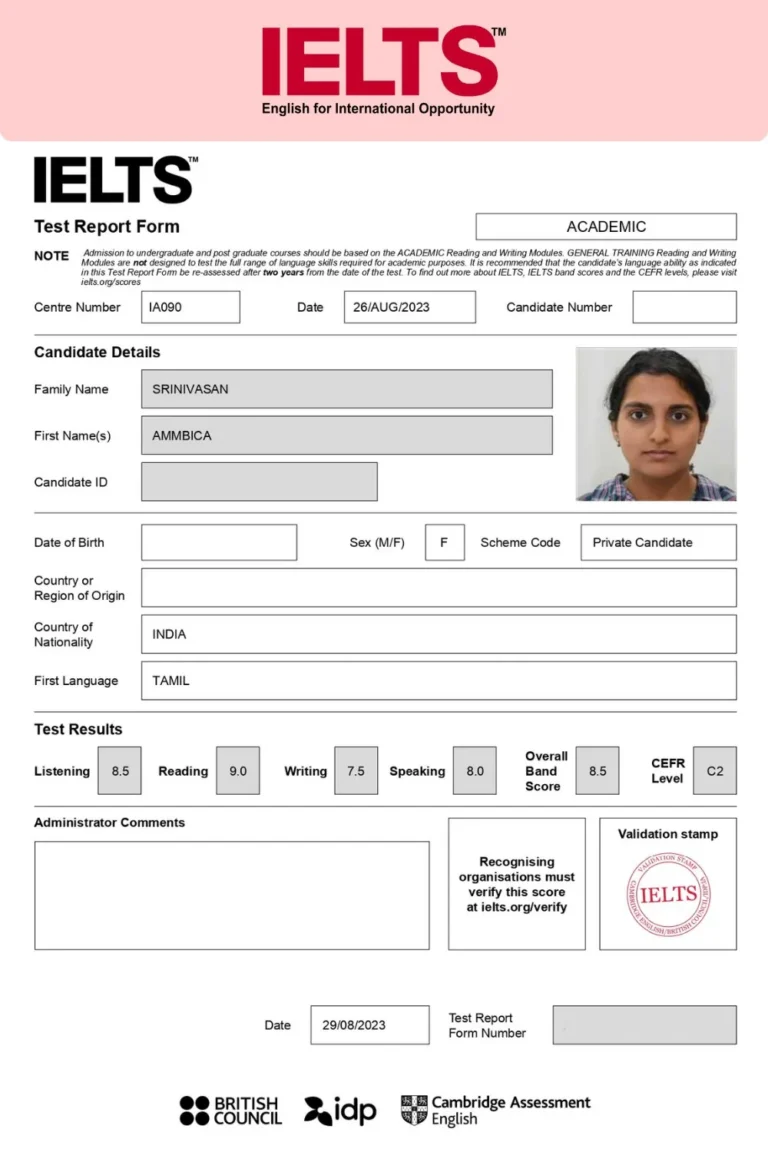 IELTS Score_Ambica Srinivasan