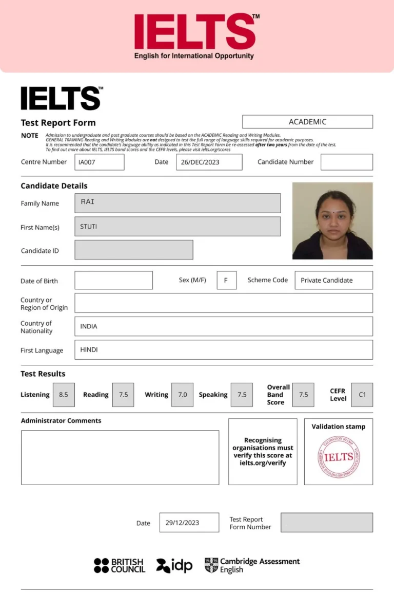 IELTS Socre_Stuti Rai